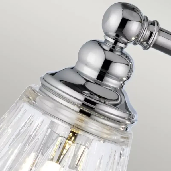 Łazienkowy kinkiet ścienny szklany KEYNES QN-KEYNES4-BATH IP44 srebrny