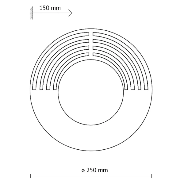 Skandynawska ścienna lampa Lunar Wood 11013 okrągła drewniana brązowy
