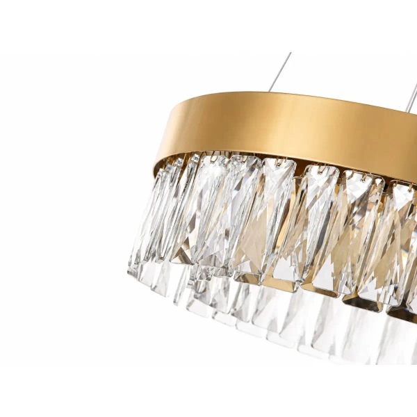 Kryształowa wisząca lampa ALEXIS złota ST-8876P-60 1xLED 15W 3000K ring