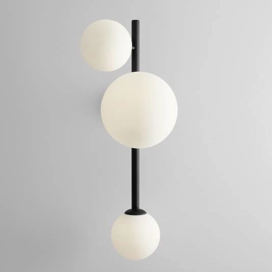 Loftowy kinkiet DIONE 1092Y1 Aldex szklane kule lampa ścienna czarna