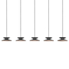 Lampa wisząca na belce GUANAY LE44744 LED 24W 3000K stożki czarna złota