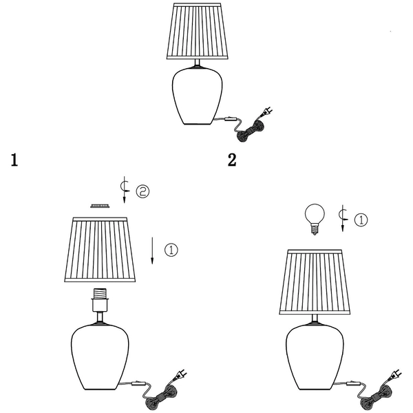 Ceramiczna LAMPA stołowa MANSION 107039 Markslojd abażurowa LAMPKA klasyczna wzorki retro motyle biały