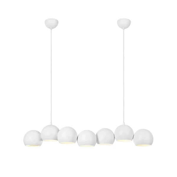 Molekułowa lampa wisząca Cupolo 108859 nad stół metalowa do jadalni biała