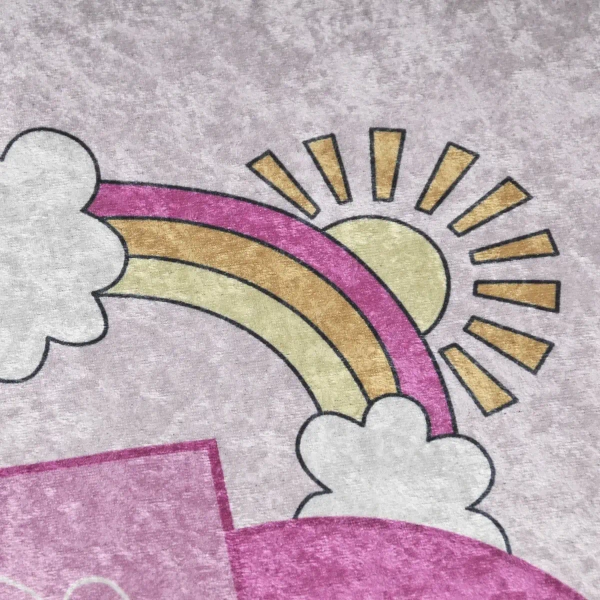 Dywan do pokoju dziecięcego Klasy 322845 tkaninowy różowy