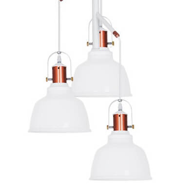 Loftowa lampa wisząca Darling AZ2146 Azzardo potrójna do kuchni biała