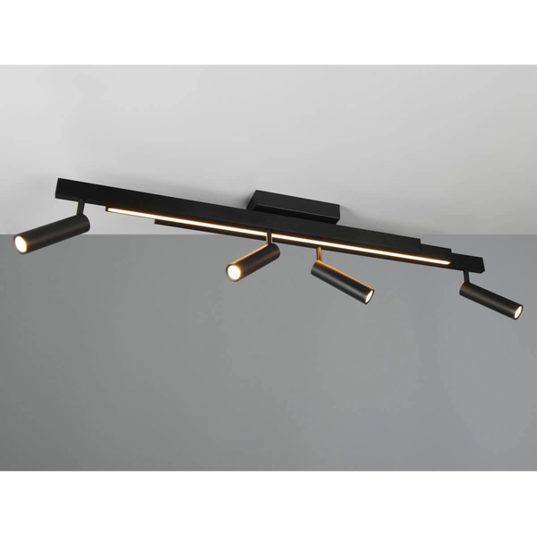 Lampa sufitowa ZENO 648310532 LED 12W+22W 2700-6500K z pilotem czarna