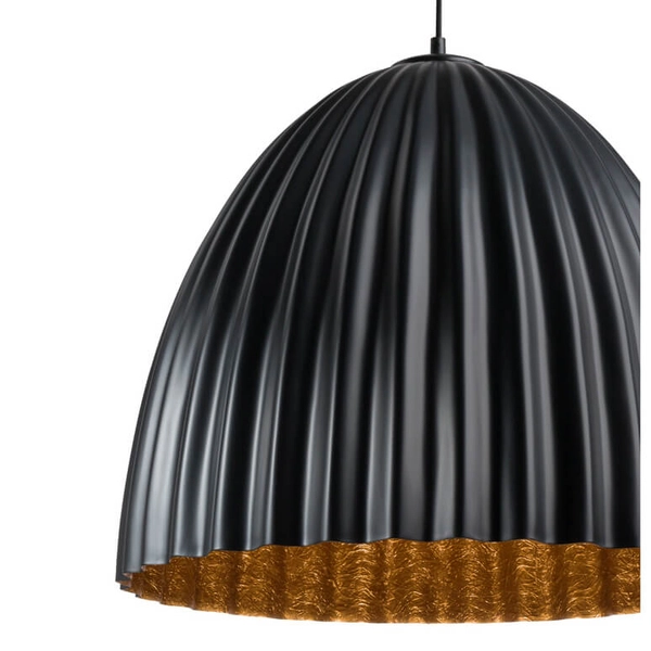 Lampa wisząca Telma 32021 Sigma nad stół karbowana czarna miedziana