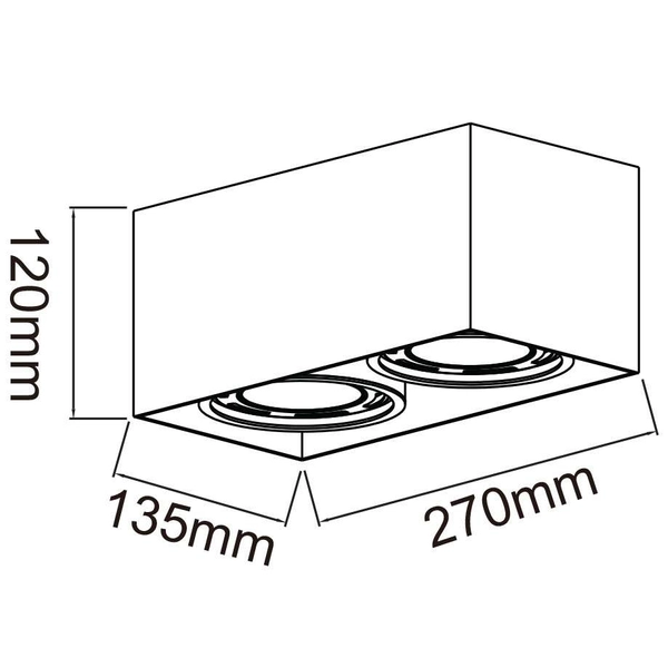 Plafon LAMPA sufitowa Cardi II Ner + Ufo Cromo Orlicki Design metalowa OPRAWA downlight ruchomy prostokątny czarny chrom