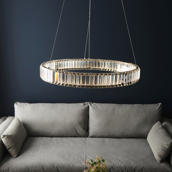 Kryształowy pierścień wiszący L&-1102255 Light& LED 36W 3000K glamour chrom