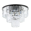 Kryształowa lampa sufitowa CRISTAL 7627 do salonu czarna przezroczysta