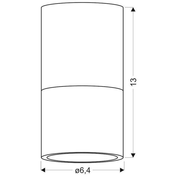 Sufitowa lampa spot 2273686 okrągła tuba downlight industrialny biały