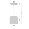 Wisząca lampa żółta FLASK szklana 1xE14 nad stół do kuchni 8500G21_S