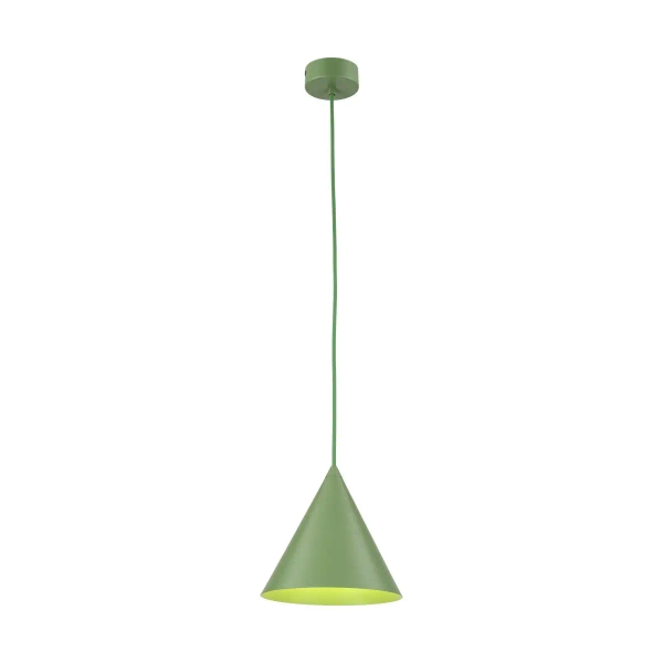 Wisząca lampa stożkowa CONO 10885 do salonu zielony