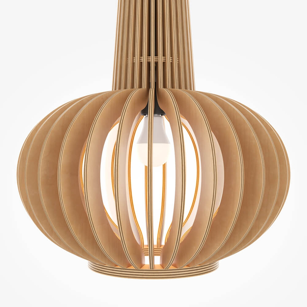 Lampa zawieszana Roots MOD193PL-01W1 japandi do sypialni czarna beżowa