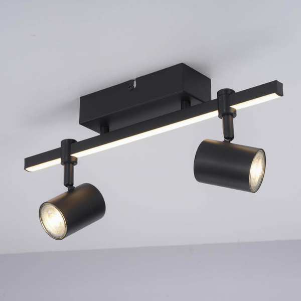 Sufitowa lampa regulowana Barik LED 14W 3000K spot 2-punktowy czarna