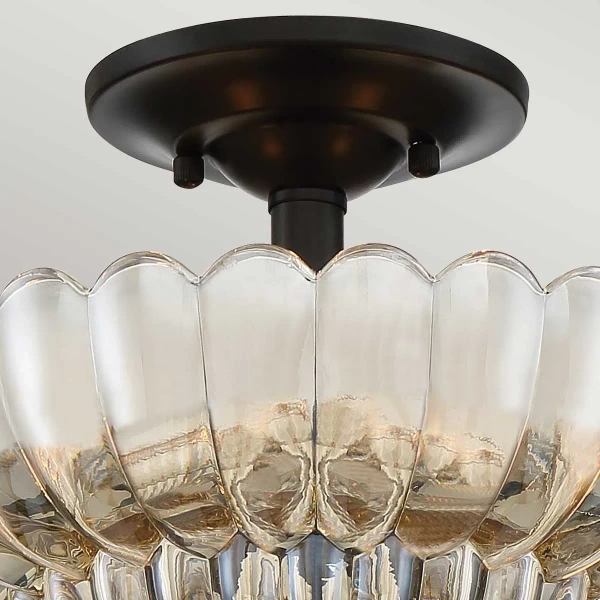 Klasyczna lampa sufitowa Whitecap QZ-WHITECAP-SF-S kwiat bursztynowy
