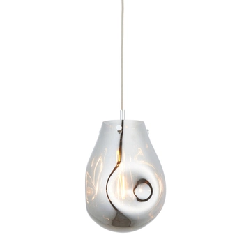 Designerski zwis do salonu L&-199519 Light& gruszka szklana chrom