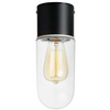 Sufitowa LAMPA loftowa ZEN 107796 Markslojd szklana OPRAWA industrialny plafon tuba do łazienki IP44 czarna przezroczysta