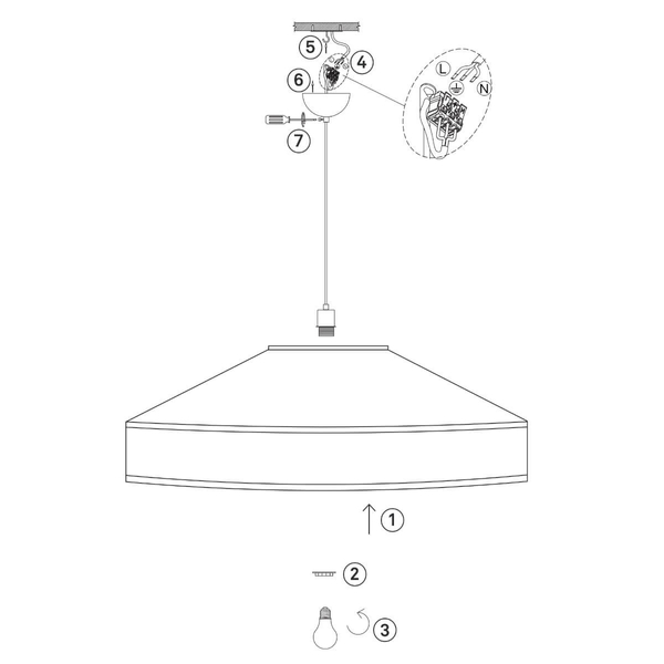 Ekologiczna lampa wisząca Tapa 108782 Markslojd bambus czarny