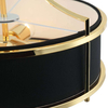LAMPA okrągła Stanza Gold Nero S Orlicki Design wisząca OPRAWA abażurowa w stylu klasycznym czarna złota