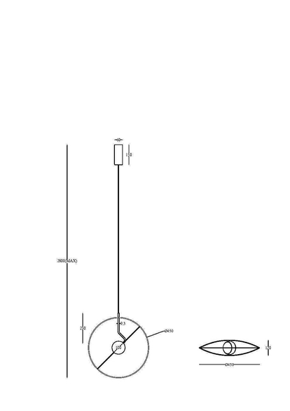 Okrągły zwis Reflex MOD154PL-L6W3K Maytoni LED 14W 3000K designerski biały