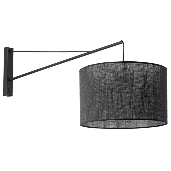 Lampa ścienna do sypialni Glorii 6639 z abażurem loft czarna