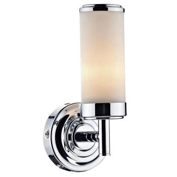 Podłużny łazienkowy kinkiet Cedric CEN0750 szklany IP44 biały chrom