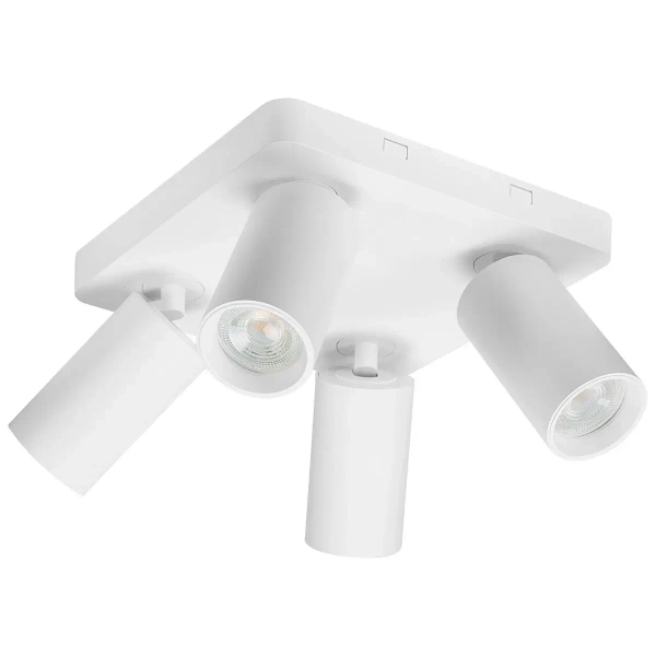 Plafon sufitowy punktowy Yorli 73088 kwadrat spoty tubki biały