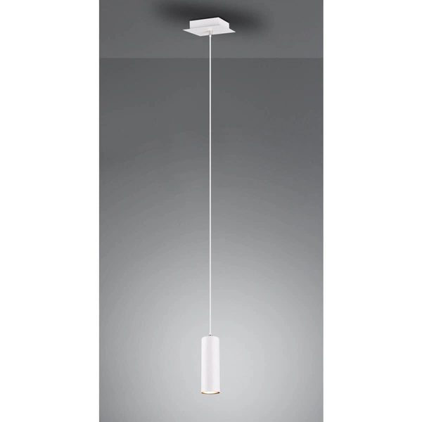 Pojedyncza lampa wisząca MARLEY 312400101 Trio sopel tuba biały