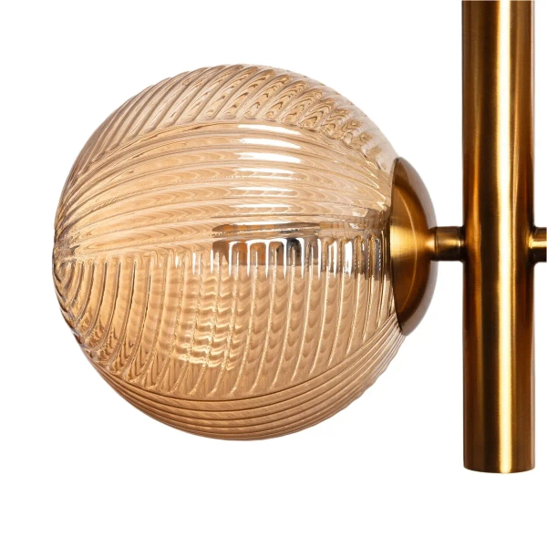 Kulista lampa sufitowa Sogno ABR-LWS-4XG9 szklana bursztynowa