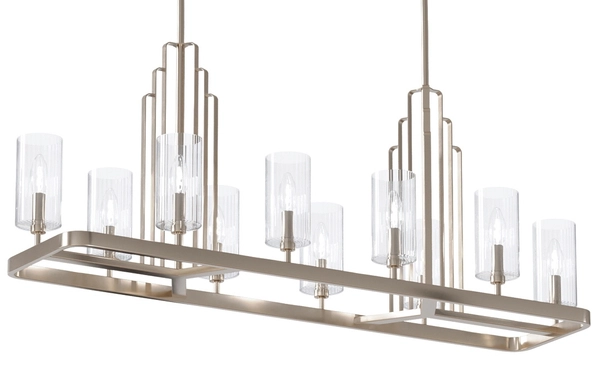 Geometryczna lampa wisząca QN-KIMROSE10-PN szkło nikiel