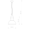 Retro lampa wisząca High-Bay 5067 metalowa na łańcuchu