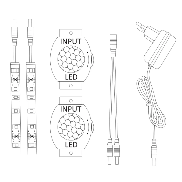 Taśma LED 316400 16,5W 4000K 2x2m z czujnikiem ruchu i zmierzchu biała