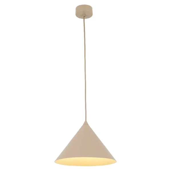 Lampa wisząca nad stół Cono 10620 stożkowy zwis na kablu beżowy