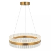 Żyrandol z kryształkami 22039 LED 56W 3000K ring okrągły złoty