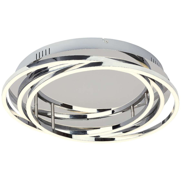 LAMPA sufitowa SELENA 2183 Rabalux okrągła OPRAWA metalowy plafon LED 40W 4000K pierścienie rings chrom