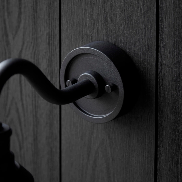 Metalowa lampa elewacyjna L&-195886 IP44 czarny przezroczysty