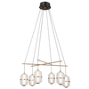 Lampa wisząca do jadalni Alani PND-34375-6-BK LED 192W 3000K czarny złoty