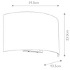 Materiałowy kinkiet na ścianę Cooper DL-COOPER-L-IV-PC chrom biały