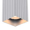 Prostokątna lampa nasufitowa Tecno CLN-37492-S-ALU Italux do holu srebrna