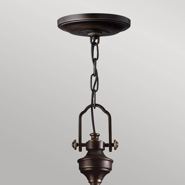 Lampa wisząca do jadalni Mayflower HK-MAYFLOWER-P-C Hinkley kopuła brązowa