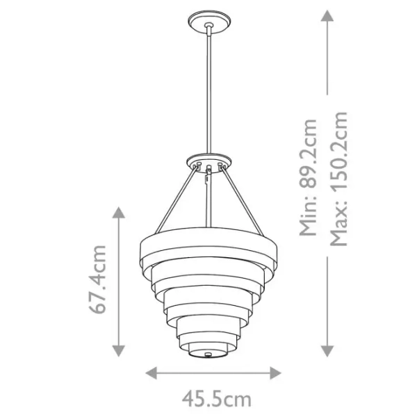 Żyrandol do salonu Echelon QN-ECHELON-4P pierścienie mosiądz biały