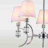 Żyrandol LAMPA klasyczna LIVERPOOL P05100CH Cosmolight abażurowy zwis na łańcuchu chrom