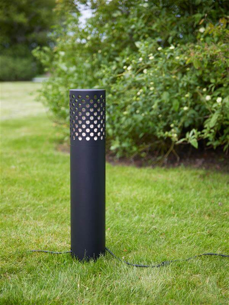 Okrągły słupek ażurowy Garden do ogrodu LED 6W czarny
