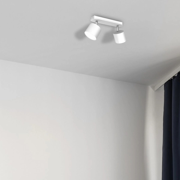 Biała lampa sufitowa Dixie regulowane reflektorki do holu