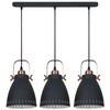 LAMPA wisząca FRANKLIN MD-HN8026S-3-B+RC Italux industrialna OPRAWA metalowa LISTWA sufitowa zwis loft kaskada grafitowa