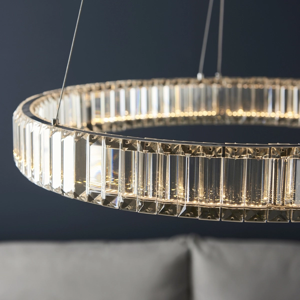 Kryształowy pierścień wiszący L&-1102255 Light& LED 36W 3000K glamour chrom