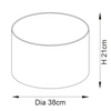 Klosz materiałowy do lampy tuba L&-190024 satynowy