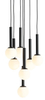 Lampa wisząca Riu 7 1117T1 Aldex kasakda balls kule czarne