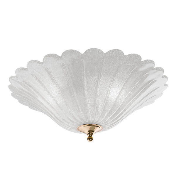 Lampa sufitowa Bacelo 8159 Amplex muszla kwiatek do pokoju szklana srebrna